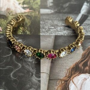 Gucci Multicolor Gemstone Cuff Bracelet - Women Jewelry